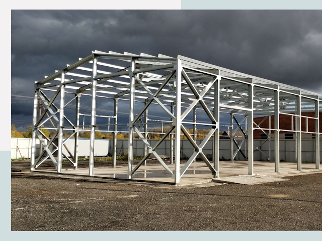 Двускатные ангары в Дальнереченск от 611 руб. за квадрат